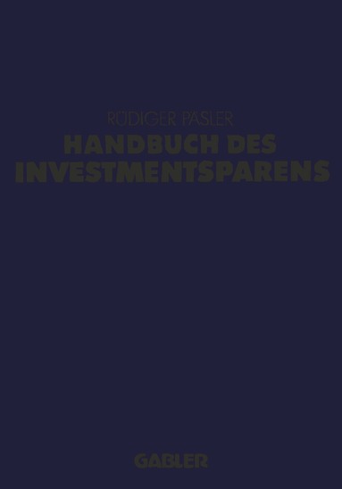 bokomslag Handbuch des Investmentsparens