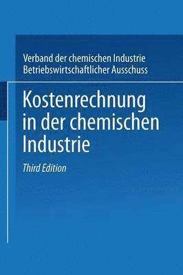 Kenneth A Loparo, Kenneth A. Loparo, Betriebswirtschaftlichen Ausschuss Des V, J. Springer - Kostenrechnung in der Chemischen Industrie, Häftad