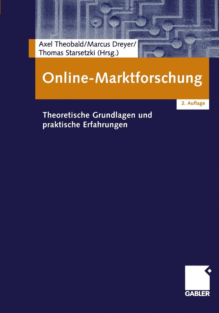 Axel Theobald, Marcus Dreyer, Thomas Starsetzki - Online-Marktforschung, Häftad