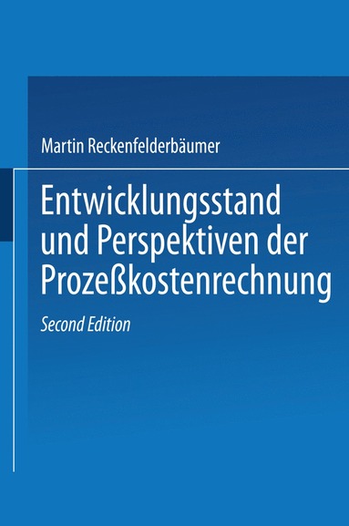 bokomslag Entwicklungsstand und Perspektiven der Prozekostenrechnung