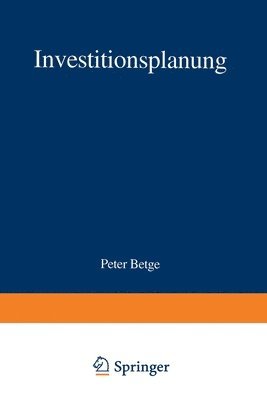 Peter Betge - Investitionsplanung, Häftad