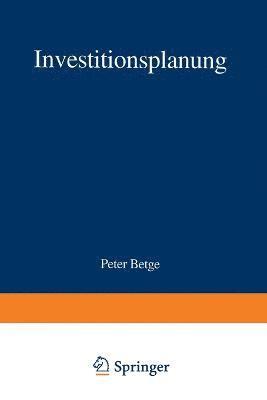 Peter Betge - Investitionsplanung, Häftad