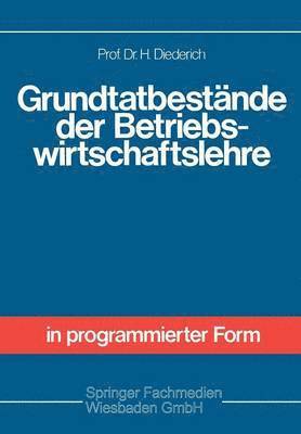 bokomslag Grundtatbestnde der Betriebswirtschaftslehre