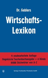 bokomslag Dr. Gablers Wirtschafts-Lexikon