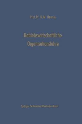 Betriebswirtschaftliche Organisationslehre