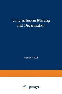 bokomslag Unternehmensfhrung und Organisation