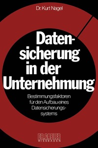 bokomslag Datensicherung in der Unternehmung