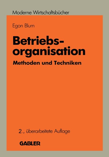 Egon Blum - Betriebsorganisation, Häftad
