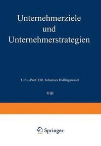 bokomslag Unternehmerziele und Unternehmerstrategien
