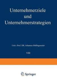 bokomslag Unternehmerziele und Unternehmerstrategien