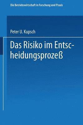 bokomslag Das Risiko im Entscheidungsproze