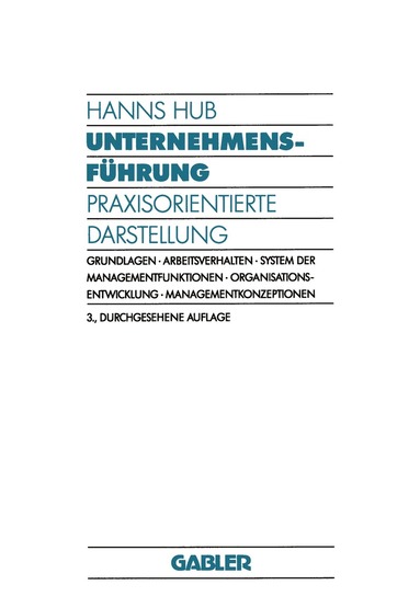 Hanns Hub - Unternehmensführung, Häftad