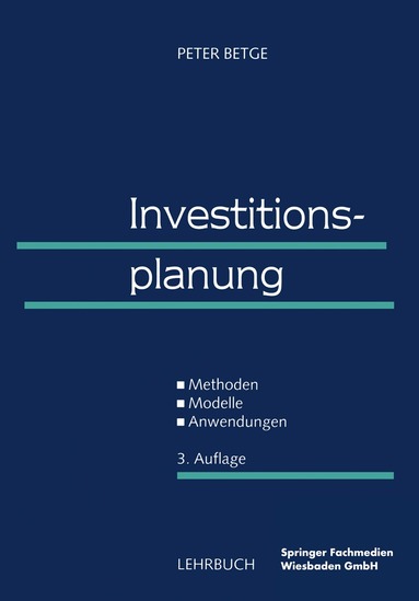 Peter Betge - Investitionsplanung, Häftad
