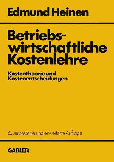 bokomslag Betriebswirtschaftliche Kostenlehre