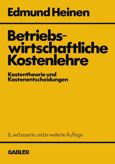 bokomslag Betriebswirtschaftliche Kostenlehre