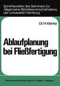 bokomslag Ablaufplanung bei Fließfertigung