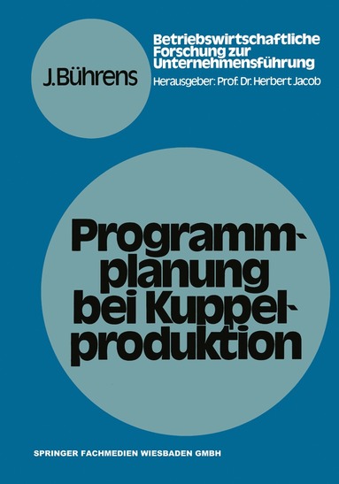 bokomslag Programmplanung bei Kuppelproduktion