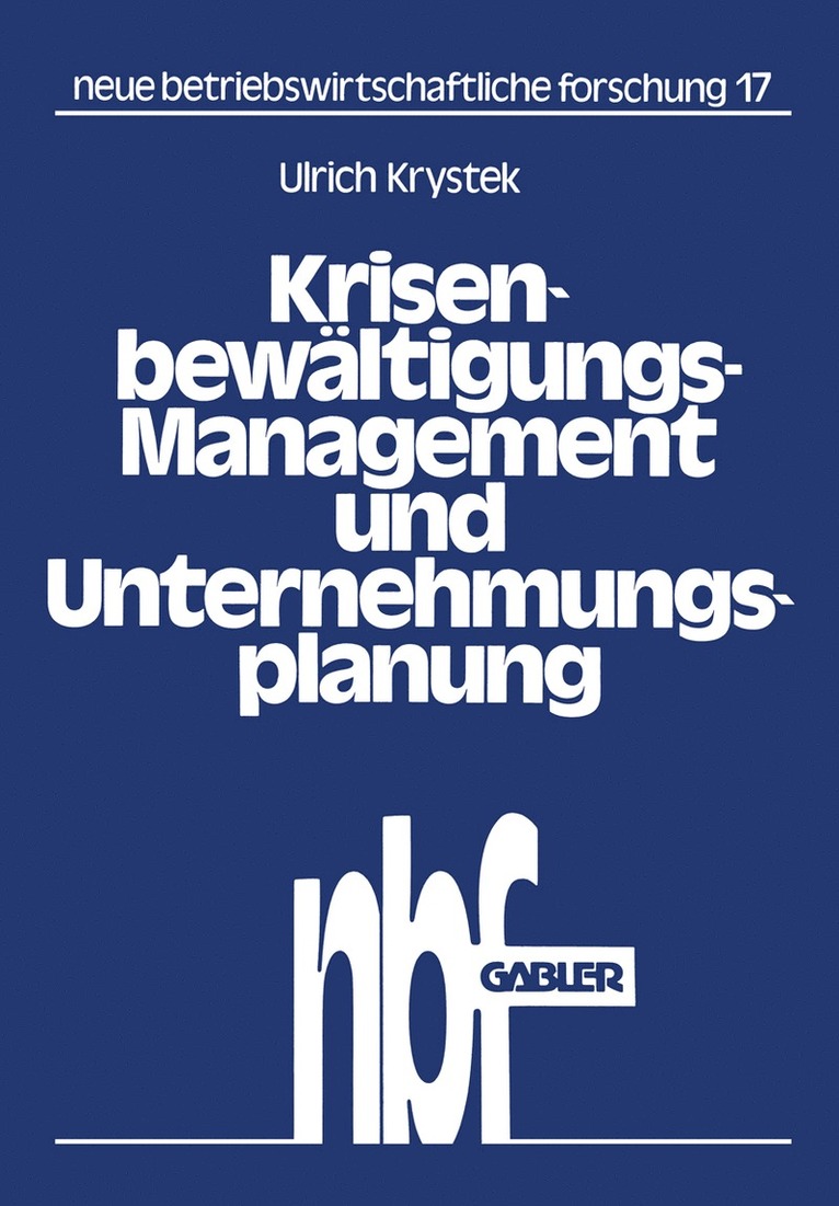 Krisenbewltigungs-Management und Unternehmungsplanung 1