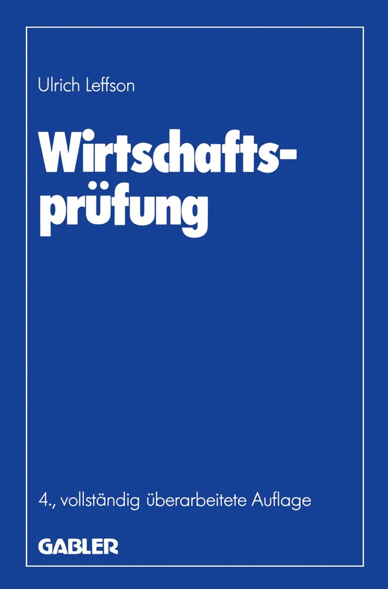 Ulrich Leffson - Wirtschaftsprüfung, Häftad