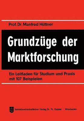 bokomslag Grundzge der Marktforschung