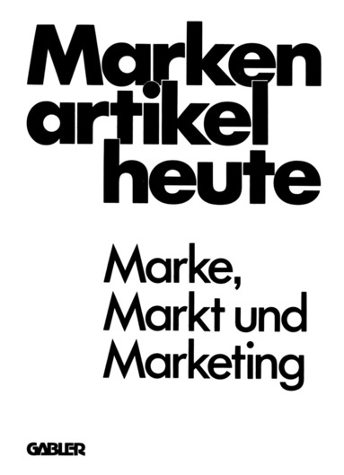 Clemens-August Andreae - Markenartikel heute, Häftad