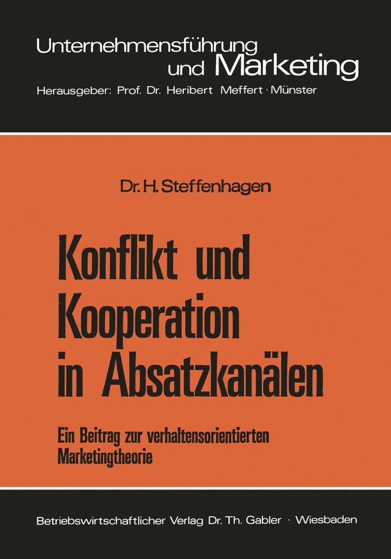Hartwig Steffenhagen - Konflikt und Kooperation in Absatzkanälen, Häftad