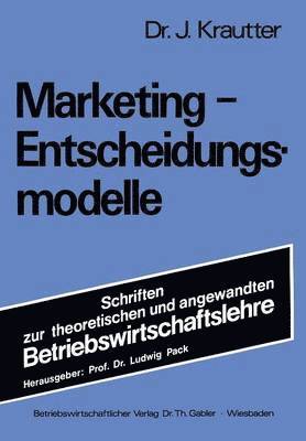 bokomslag Marketing-Entscheidungsmodelle