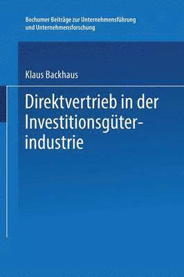 Direktvertrieb in der Investitionsgterindustrie 1