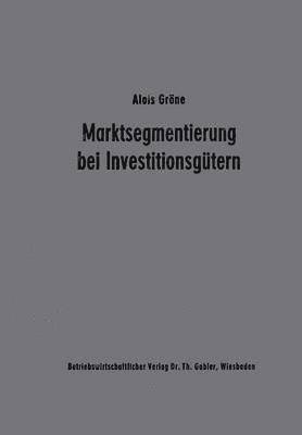 bokomslag Marktsegmentierung bei Investitionsgtern