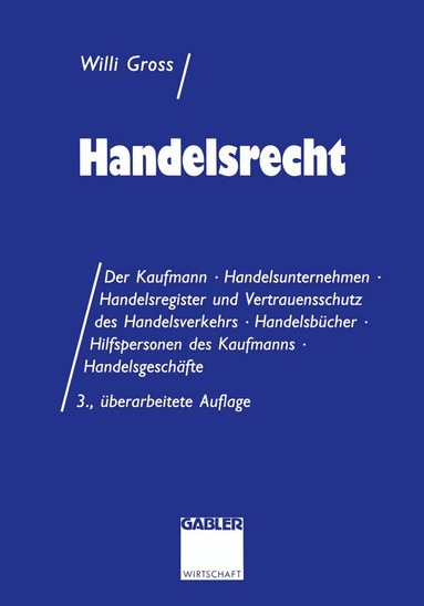 Willi Groß - Handelsrecht, Häftad