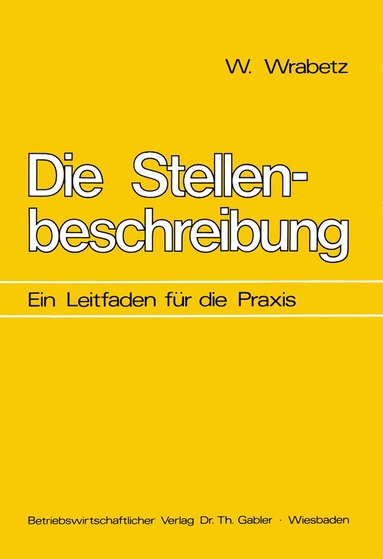 bokomslag Die Stellenbeschreibung