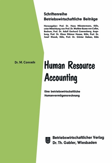 Michael Conrads - Human Resource Accounting, Häftad