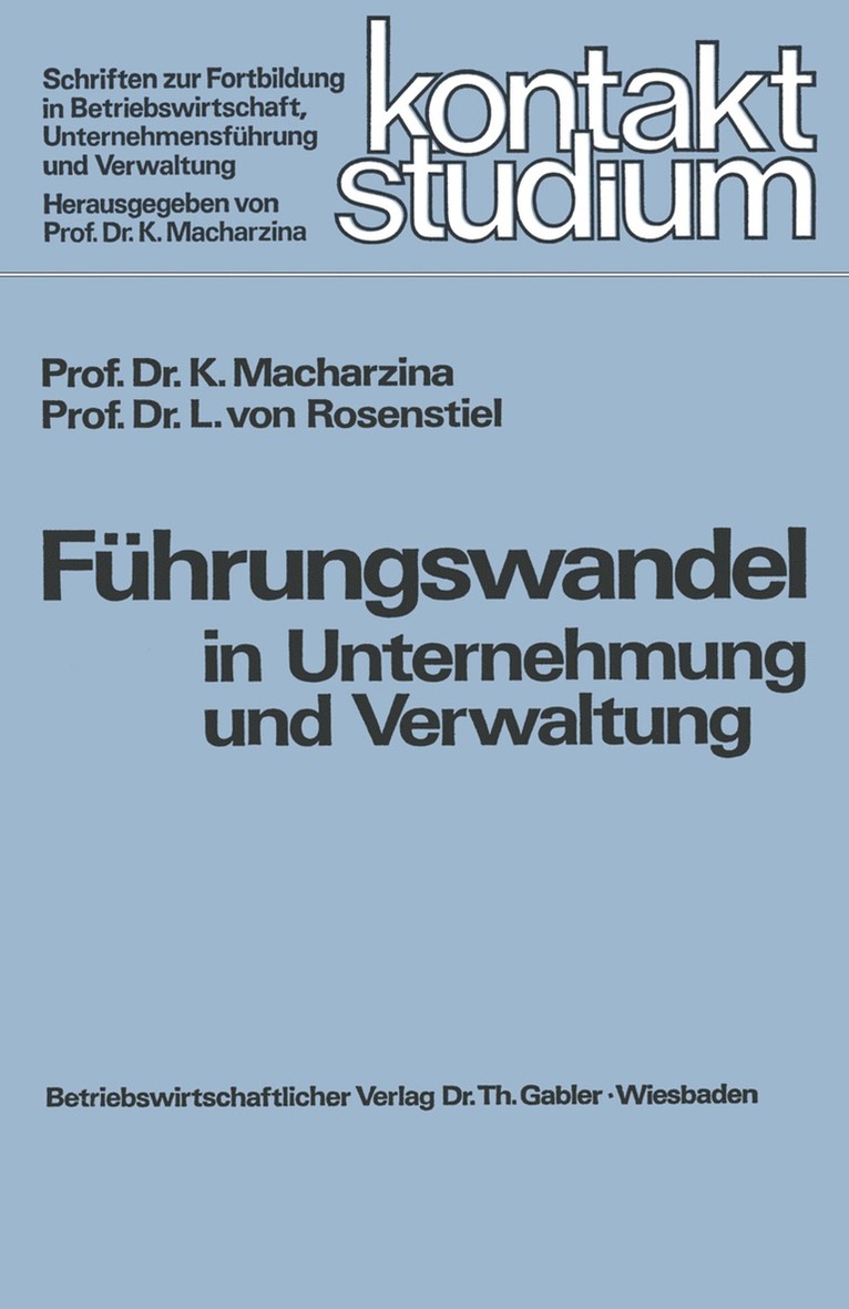 Fhrungswandel in Unternehmung und Verwaltung 1