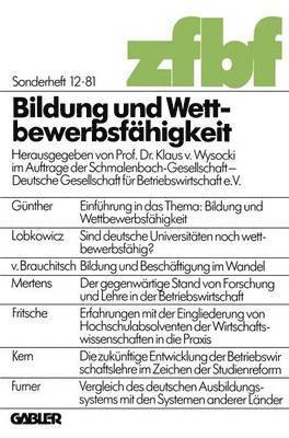 bokomslag Bildung und Wettbewerbsfhigkeit