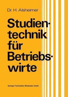 bokomslag Studientechnik fr Betriebswirte