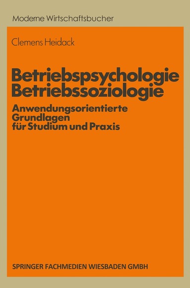 bokomslag Betriebspsychologie/Betriebssoziologie