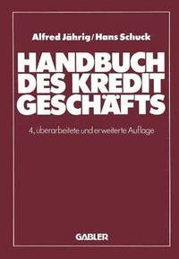 bokomslag Handbuch des Kreditgeschfts