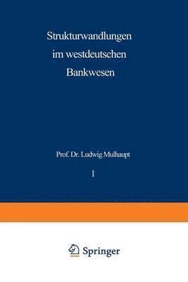 bokomslag Strukturwandlungen im westdeutschen Bankwesen