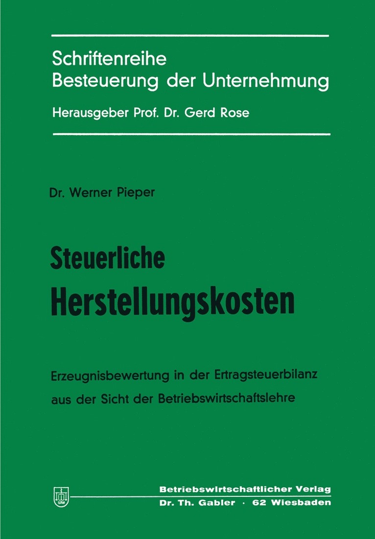 Steuerliche Herstellungskosten