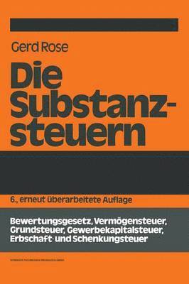 Die Substanzsteuern 1