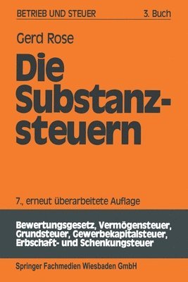 Die Substanzsteuern 1