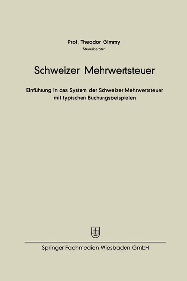 bokomslag Schweizer Mehrwertsteuer