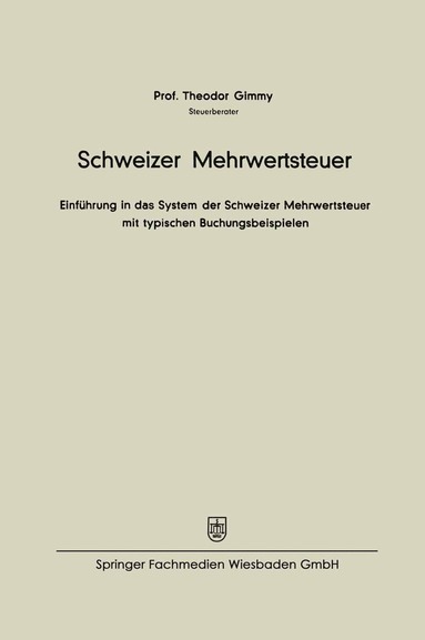 bokomslag Schweizer Mehrwertsteuer