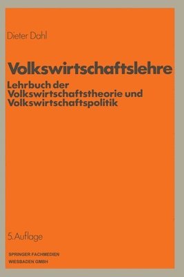 bokomslag Volkswirtschaftslehre