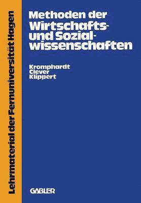 bokomslag Methoden der Wirtschafts- und Sozialwissenschaften