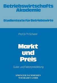 bokomslag Markt und Preis