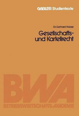 bokomslag Gesellschafts- und Kartellrecht
