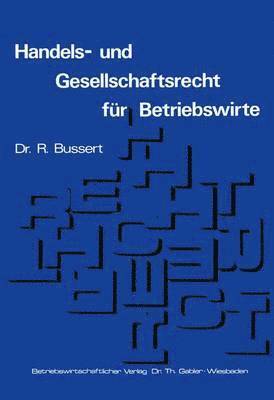 Handels- und Gesellschaftsrecht fr Betriebswirte 1