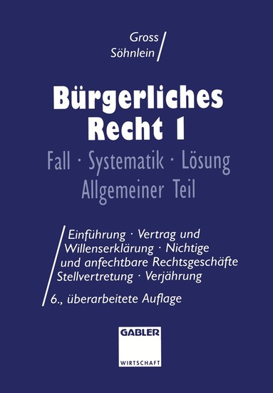 Willi Gross, Walter Söhnlein - Bürgerliches Recht I, Häftad
