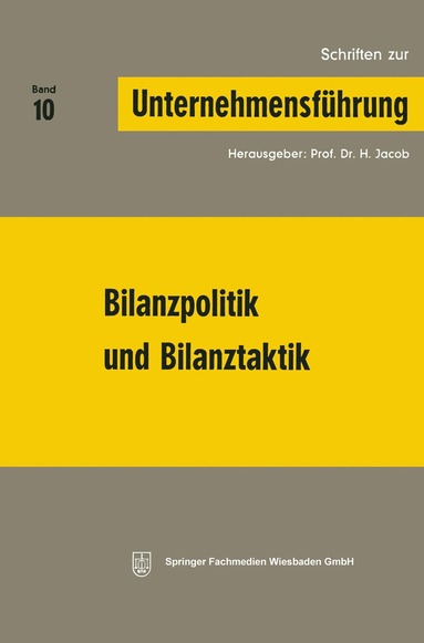 bokomslag Bilanzpolitik und Bilanztaktik